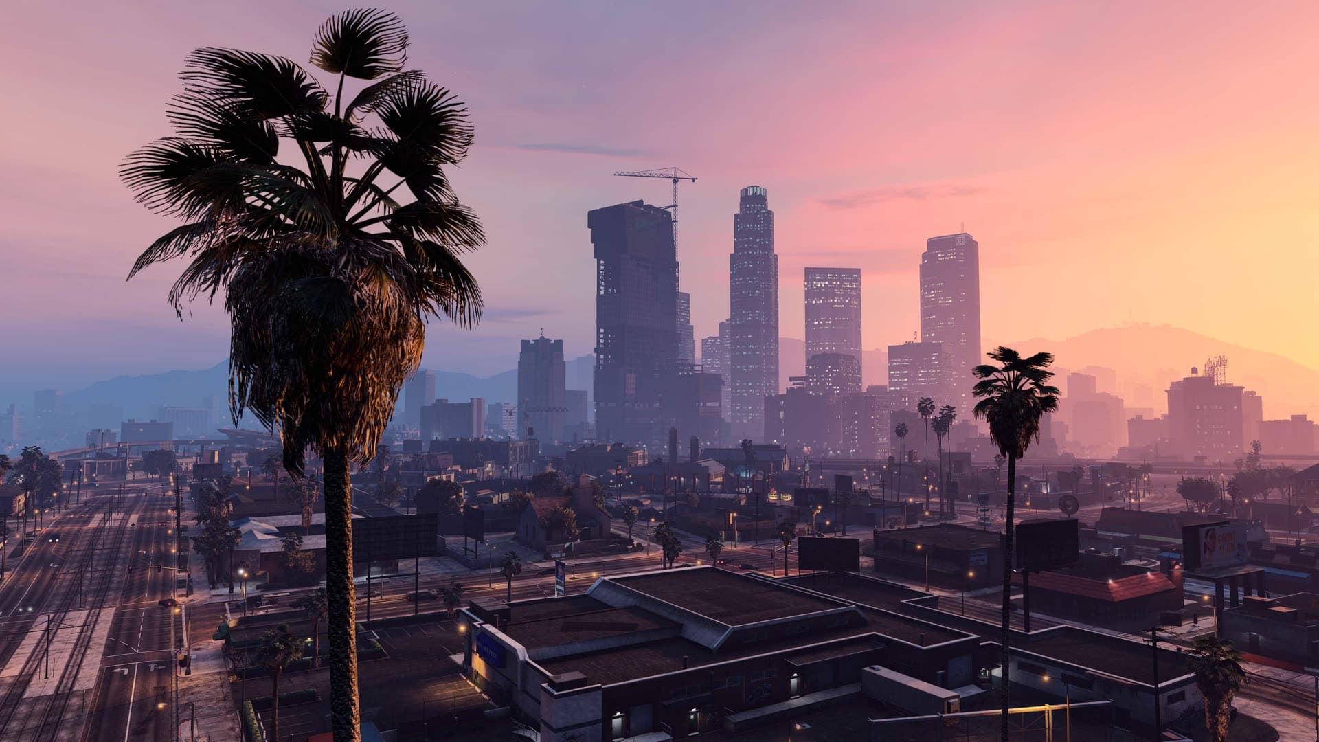 Los Santos skyline at dusk